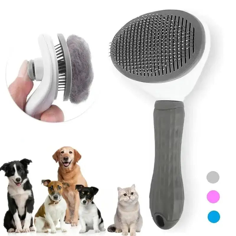 Escova Pet Autolimpante Premium – Removedora de Pelos Mortos