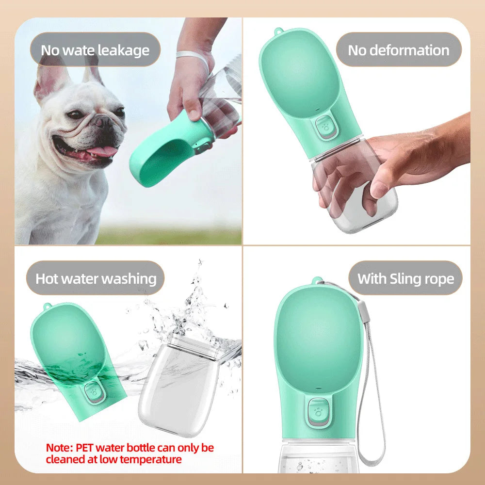 Garrafa de Água Portátil Pet – Bebedouro de Passeio Anti-Vazamento