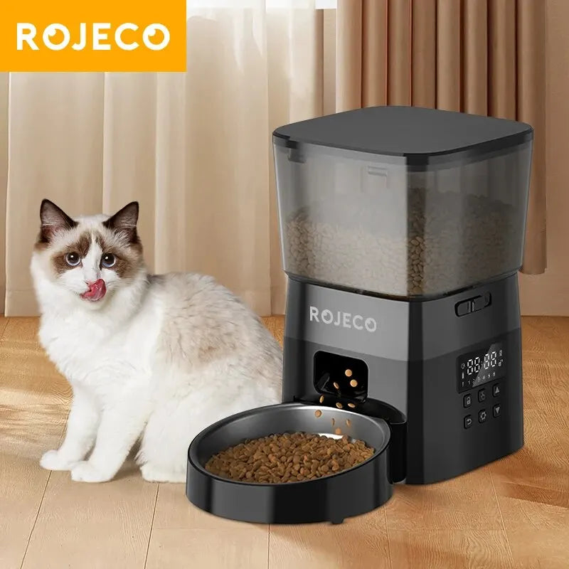 ROJECO Automatic Pet Feeder – 2L Programmable Food Dispenser