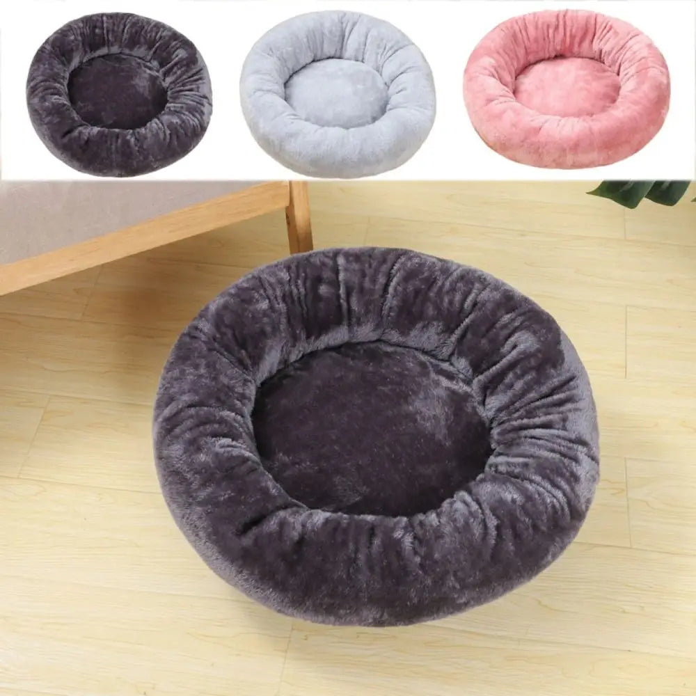 Cama Nuvem Donut Premium – Cama Redonda Antiestresse e Lavável para Pets