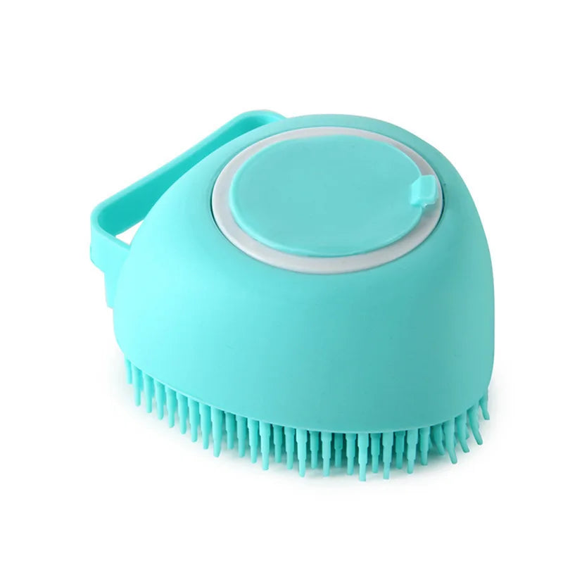 Escova de Massagem e Banho em Silicone para Pets