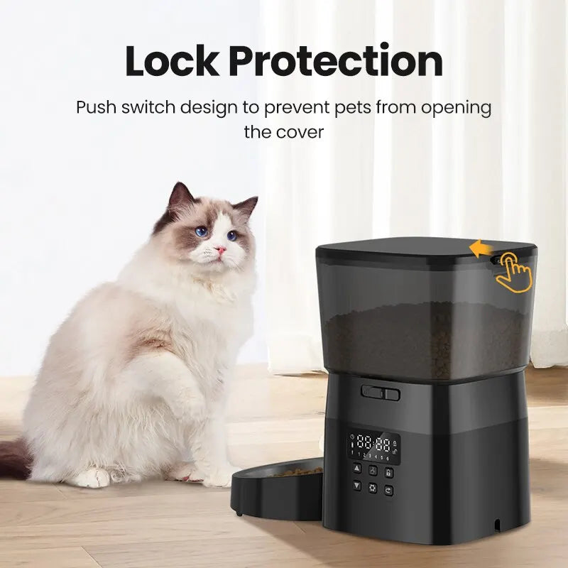 ROJECO Automatic Pet Feeder – 2L Programmable Food Dispenser