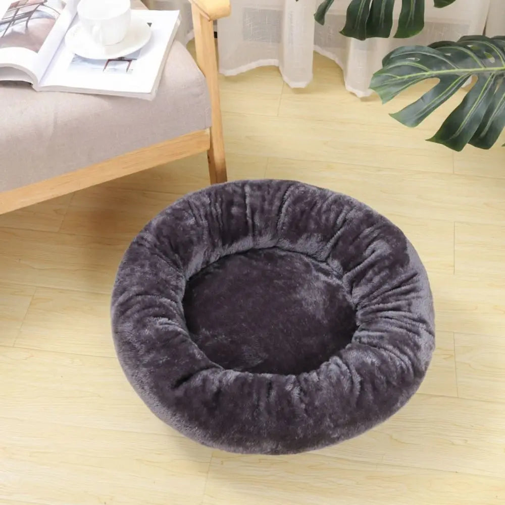 Cama Nuvem Donut Premium – Cama Redonda Antiestresse e Lavável para Pets