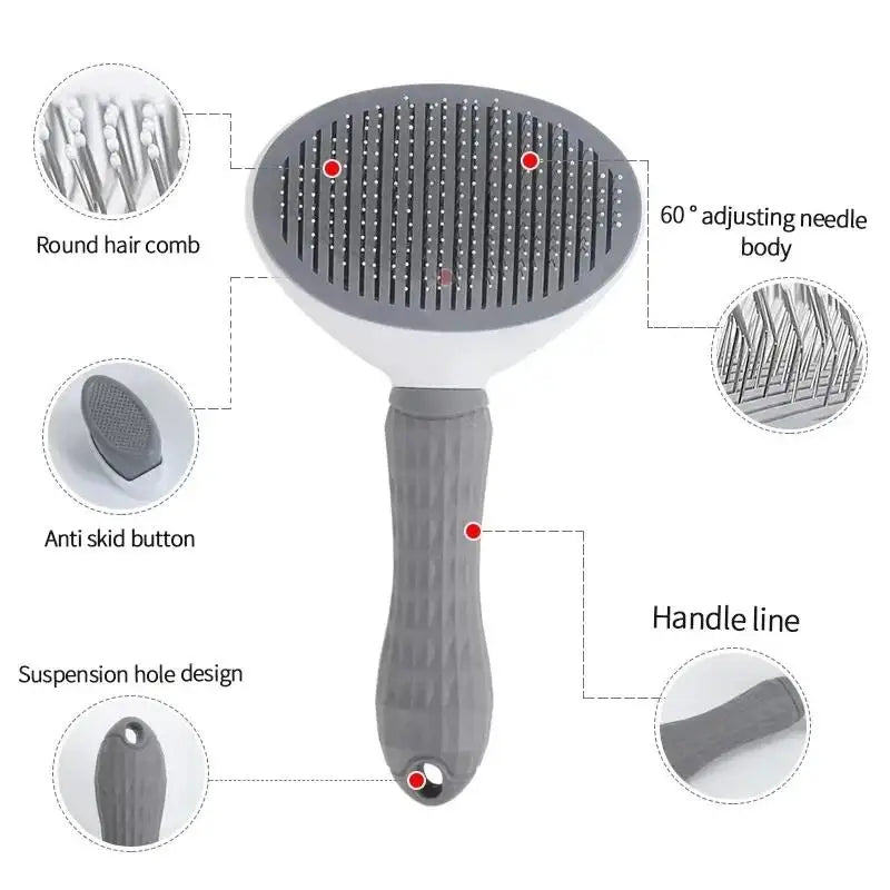 Premium Self-Cleaning Pet Brush – Dead Hair Remover