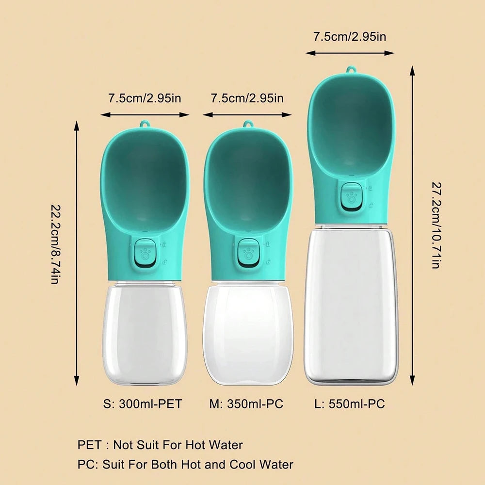 Garrafa de Água Portátil Pet – Bebedouro de Passeio Anti-Vazamento