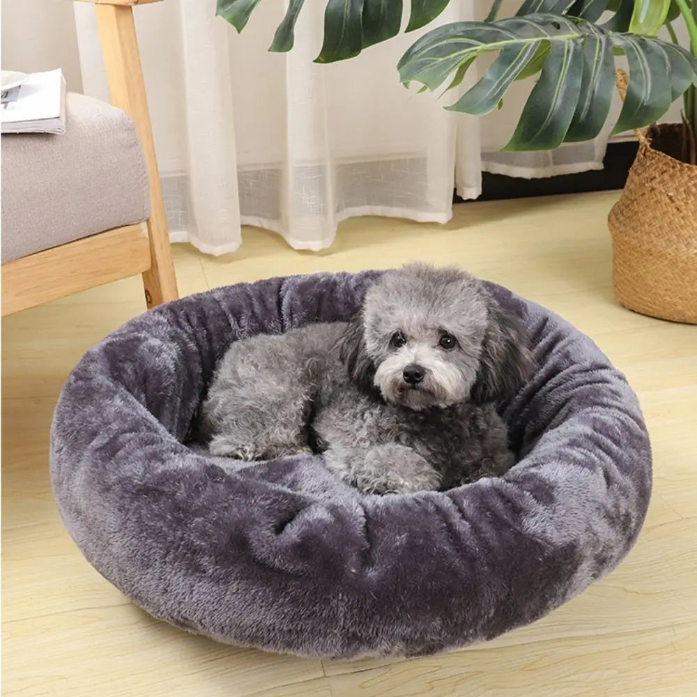 Cama Nuvem Donut Premium – Cama Redonda Antiestresse e Lavável para Pets