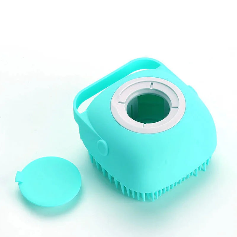 Escova de Massagem e Banho em Silicone para Pets