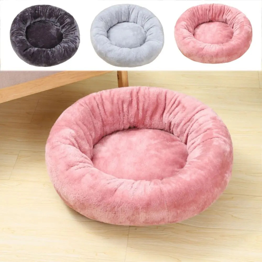 Cama Nuvem Donut Premium – Cama Redonda Antiestresse e Lavável para Pets